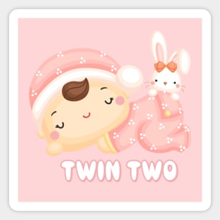 Twin girl two Magnet